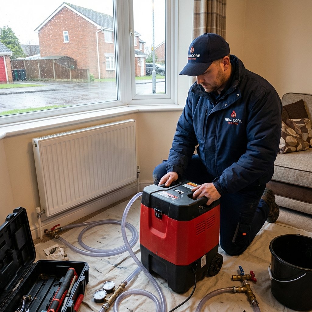 Heatcore Heating Technician Power Flushing